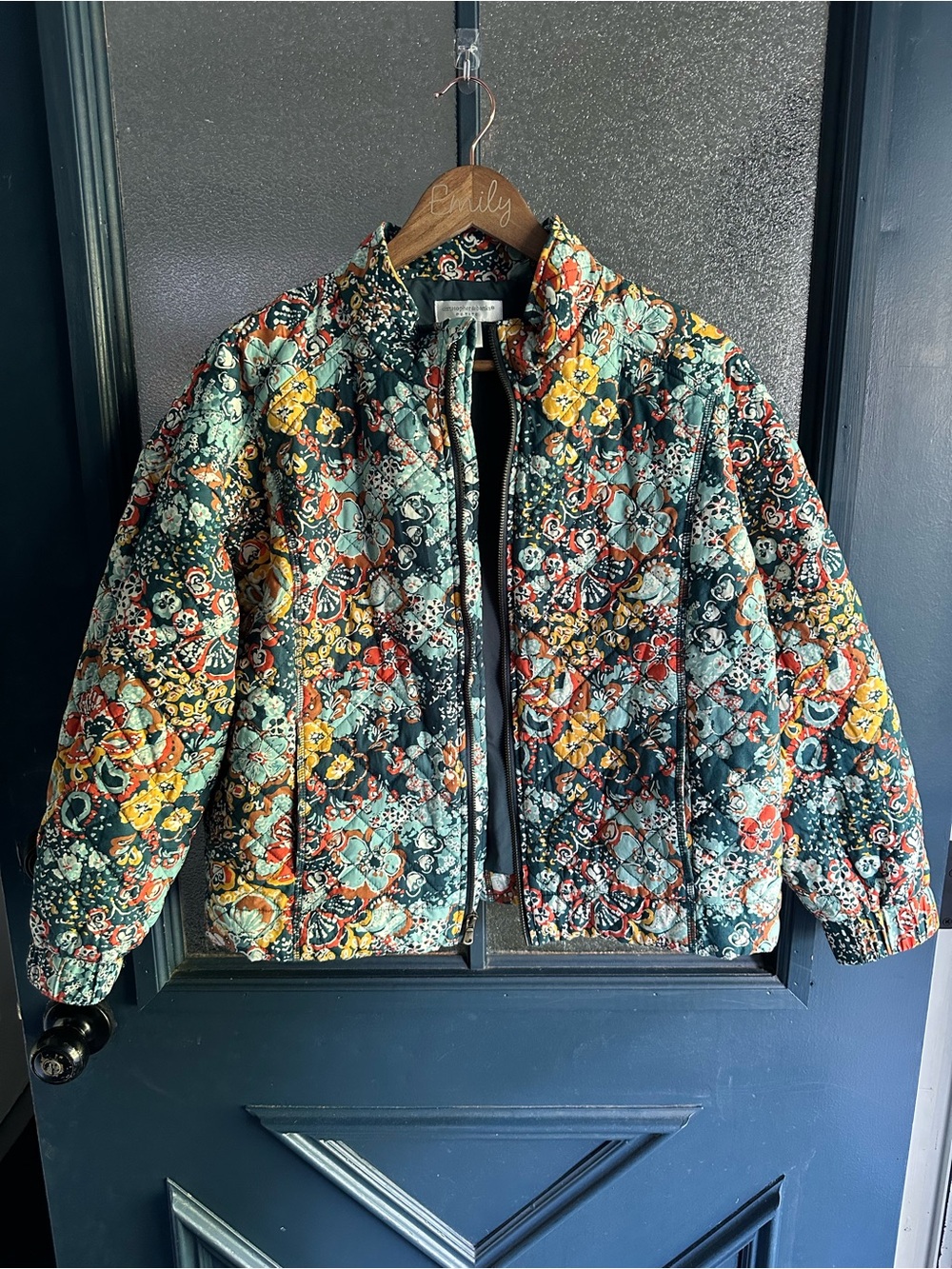 Christopher & Banks Floral Quilted Jacket